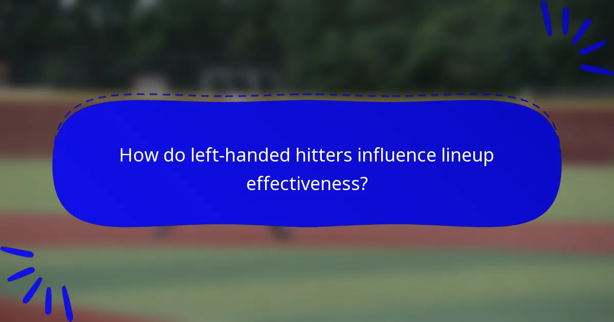 How do left-handed hitters influence lineup effectiveness?