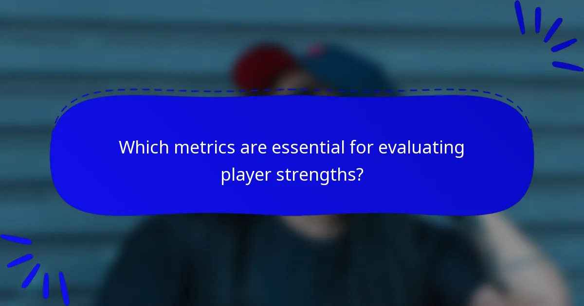 Which metrics are essential for evaluating player strengths?